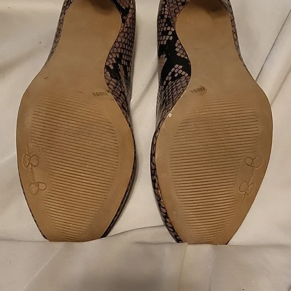 Snake skin open toe high heel - Picture 4 of 4